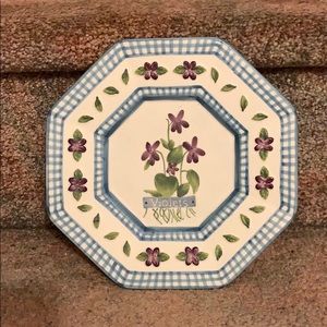 Mary Hughes Decorative Ceramic Plate “Violets”